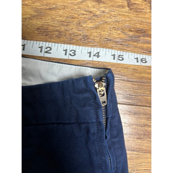 J. Crew 100% Cotton Navy Wide Leg Cropped Sailor Pant, Size 6 side zipper - Picture 8 of 12